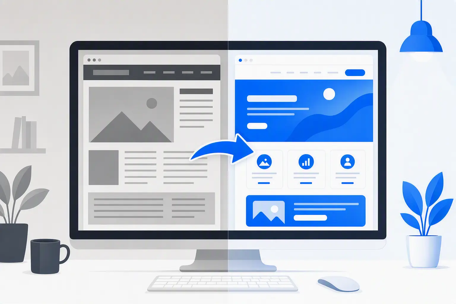 image représentant la refonte d'un site web