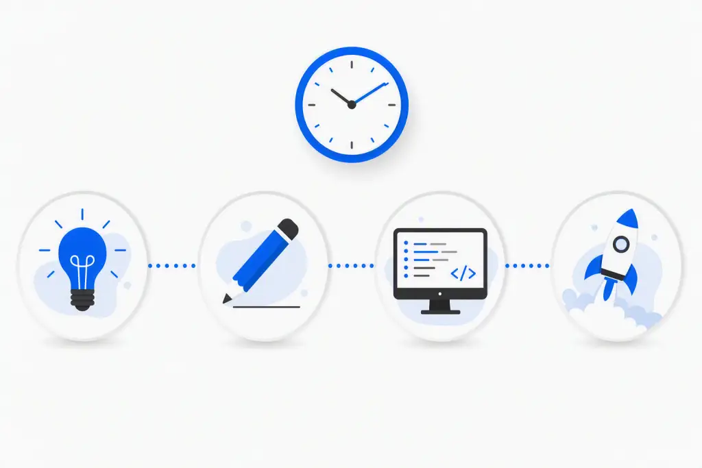image illustrant le temps qu'il faut pour céer un site internet