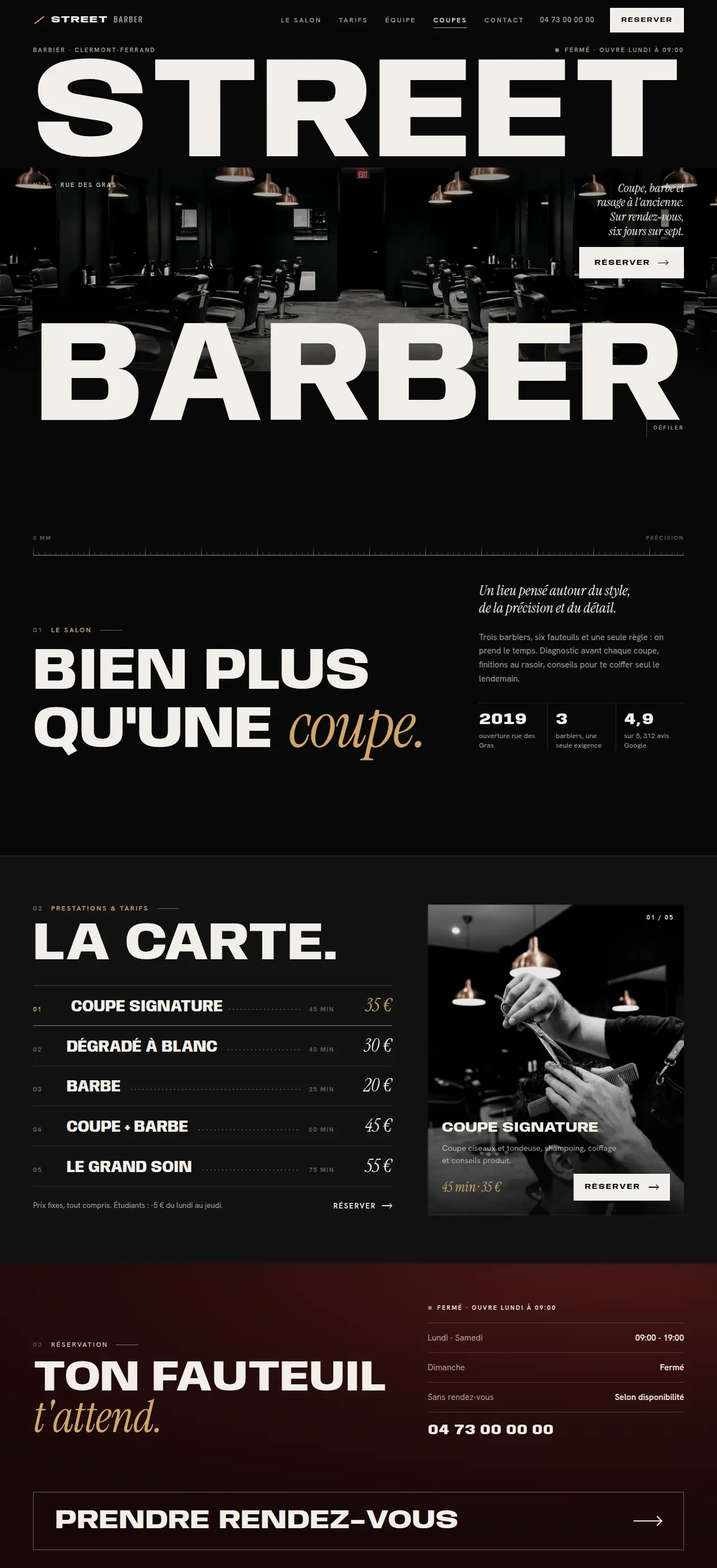 Street Barber, version nocturne, sur ordinateur
