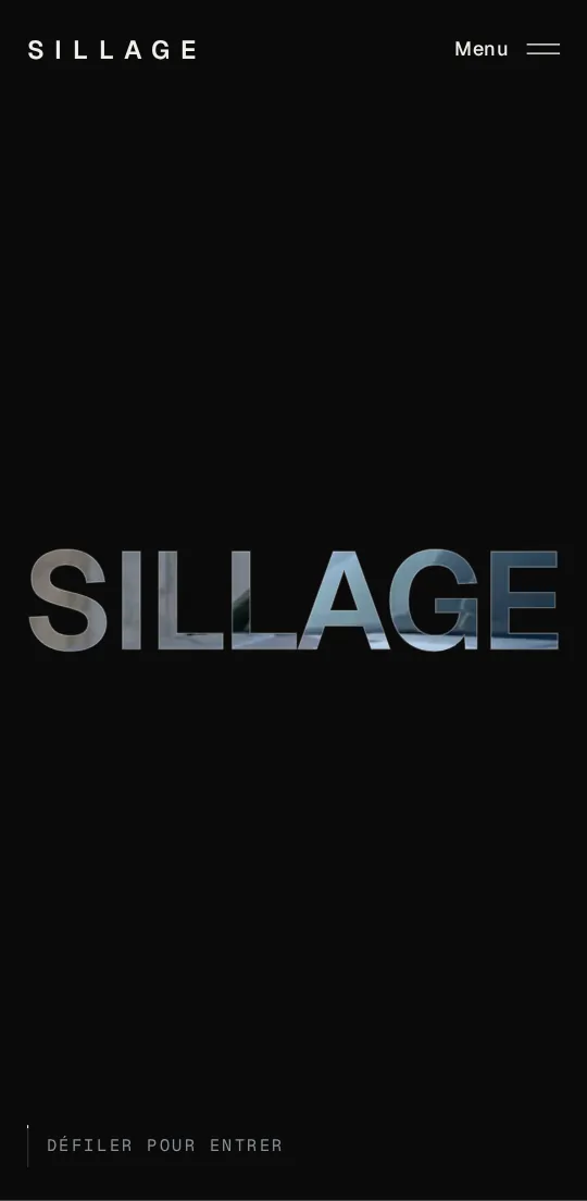 Site SILLAGE sur mobile