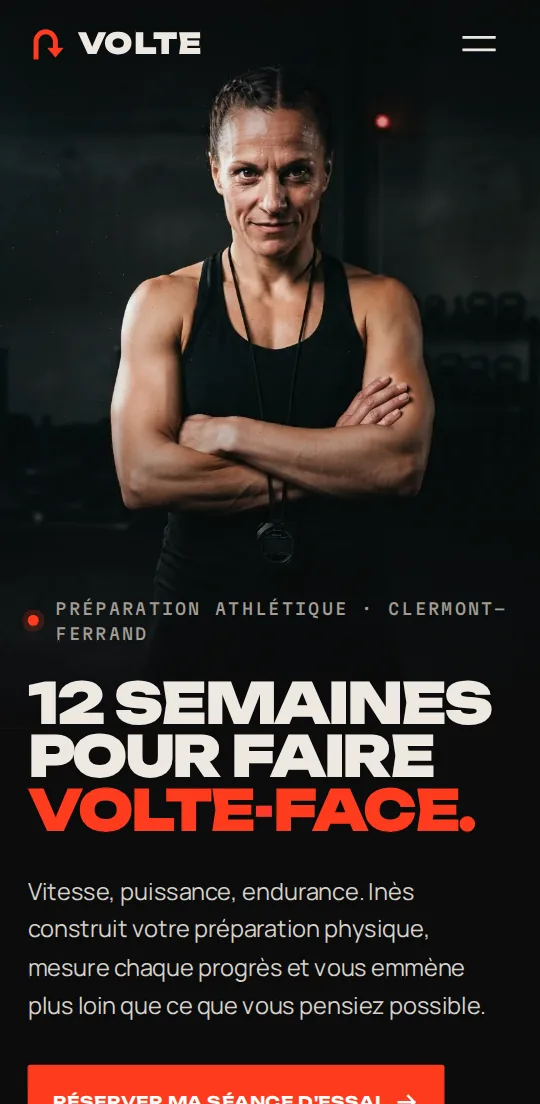 Site VOLTE sur mobile